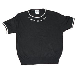 Snowflake "Nikki" Sweater  Black  Ladies Size Medium